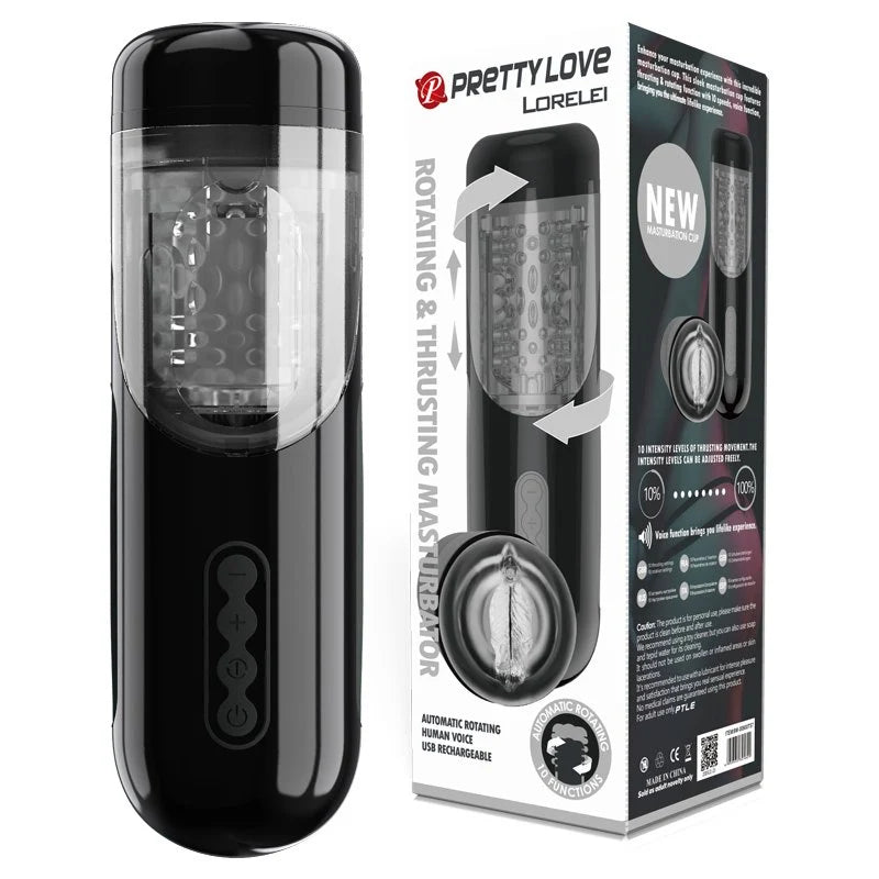 Masturbador masculino Automatico con Voz y Rotación