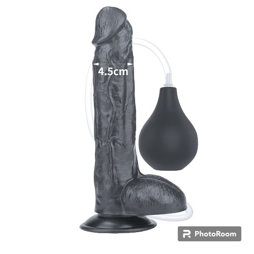 Dildo Consolador Eyaculador Squirt Extreme 25cm (Negro)