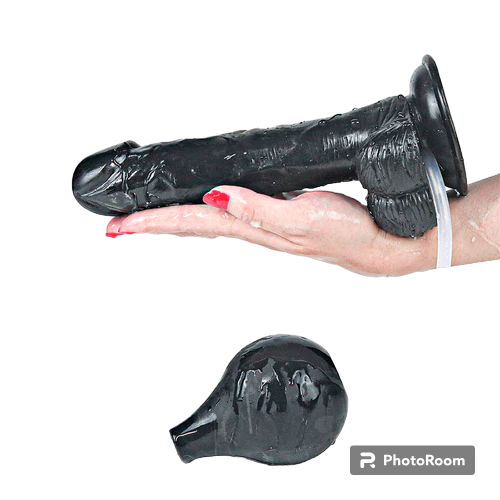Dildo Consolador Eyaculador Squirt Extreme 25cm (Negro)