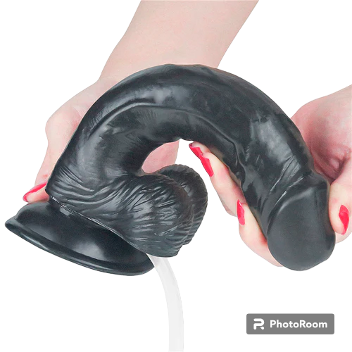 Dildo Consolador Eyaculador Squirt Extreme 25cm (Negro)