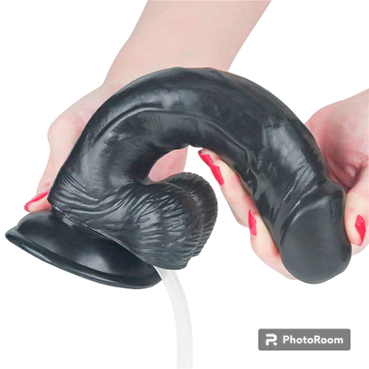 Dildo Consolador Eyaculador Squirt Extreme 25cm (Negro)