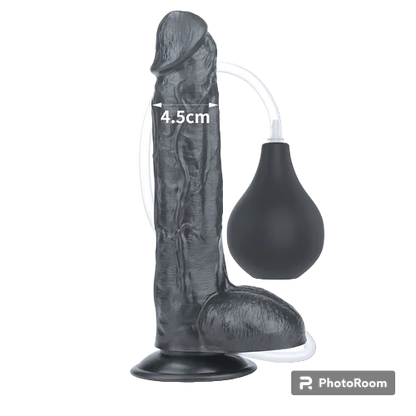 Dildo Consolador Eyaculador Squirt Extreme 25cm (Negro)