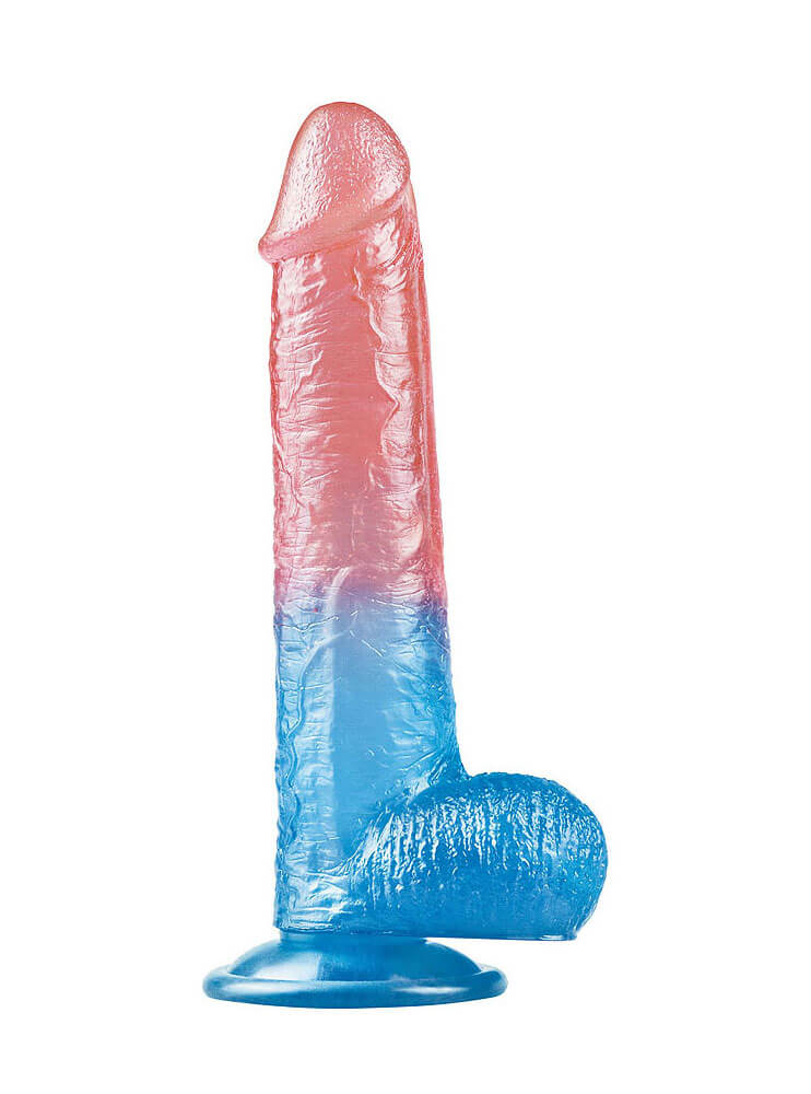 Dildo bicolor con ventosa Lovetoy Dazzle Studs 9" (23 cm)